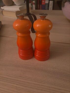 Pair of Orange Salt and Pepper Mills